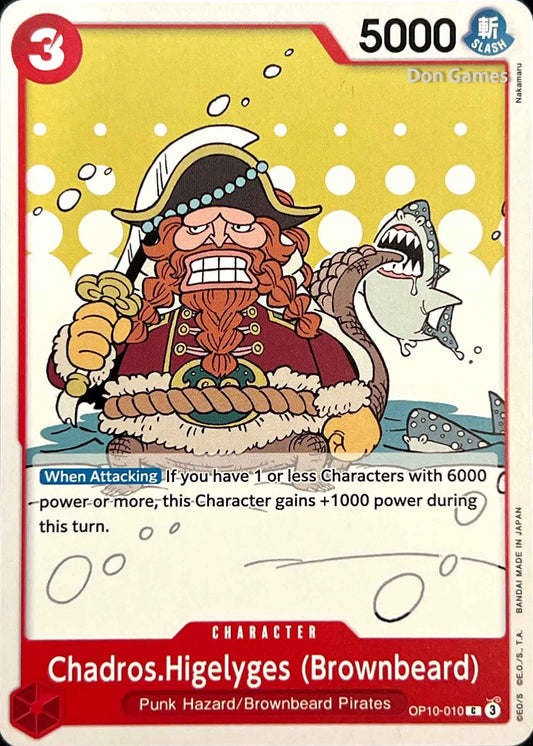 OP10-010 Chadros. Higelyges (Brownbeard) Character Card