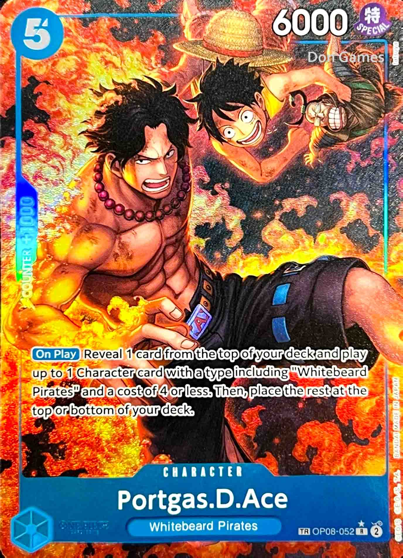 OP08-052 Portgas. D. Ace Treasure Rare Alternate Art