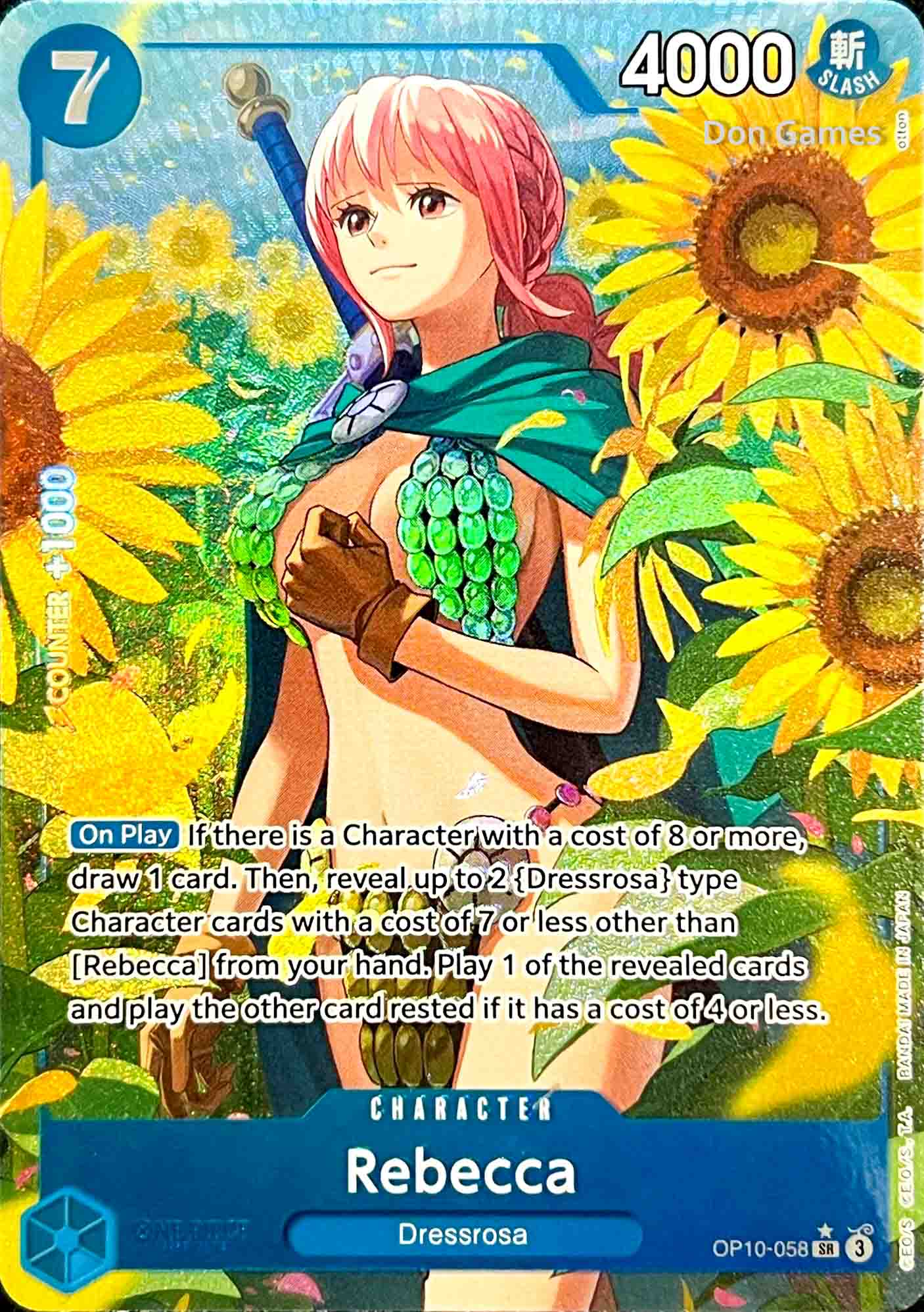 OP10-058 Rebecca Character Card Alternate Art