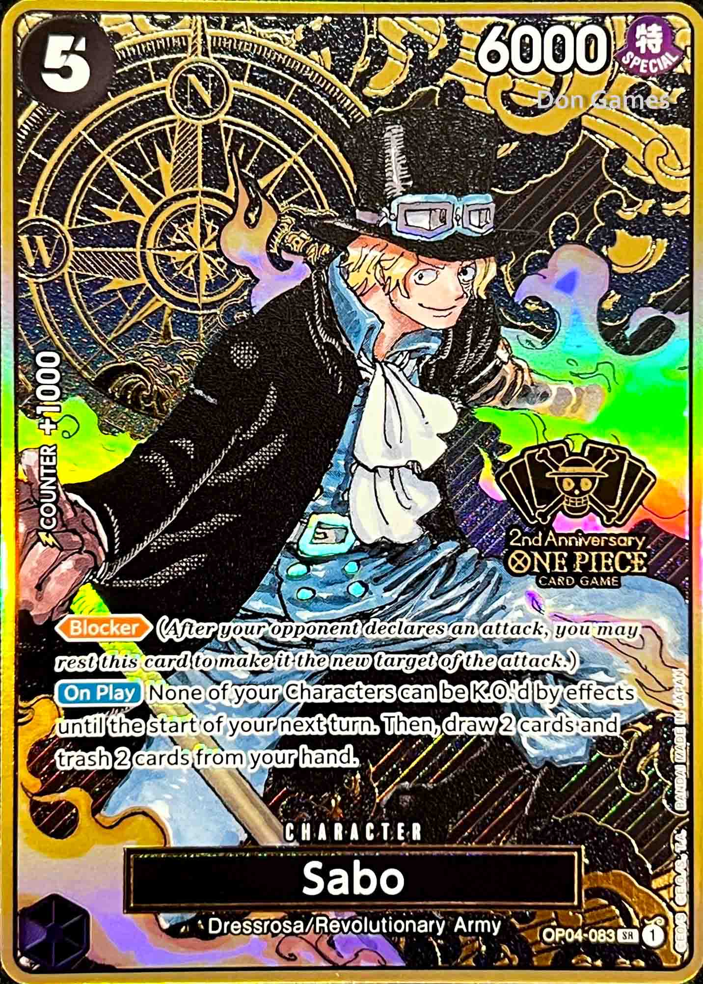 OP04-083 Sabo Character Card Alternate Art (Japanese 2nd Anniversary Set)