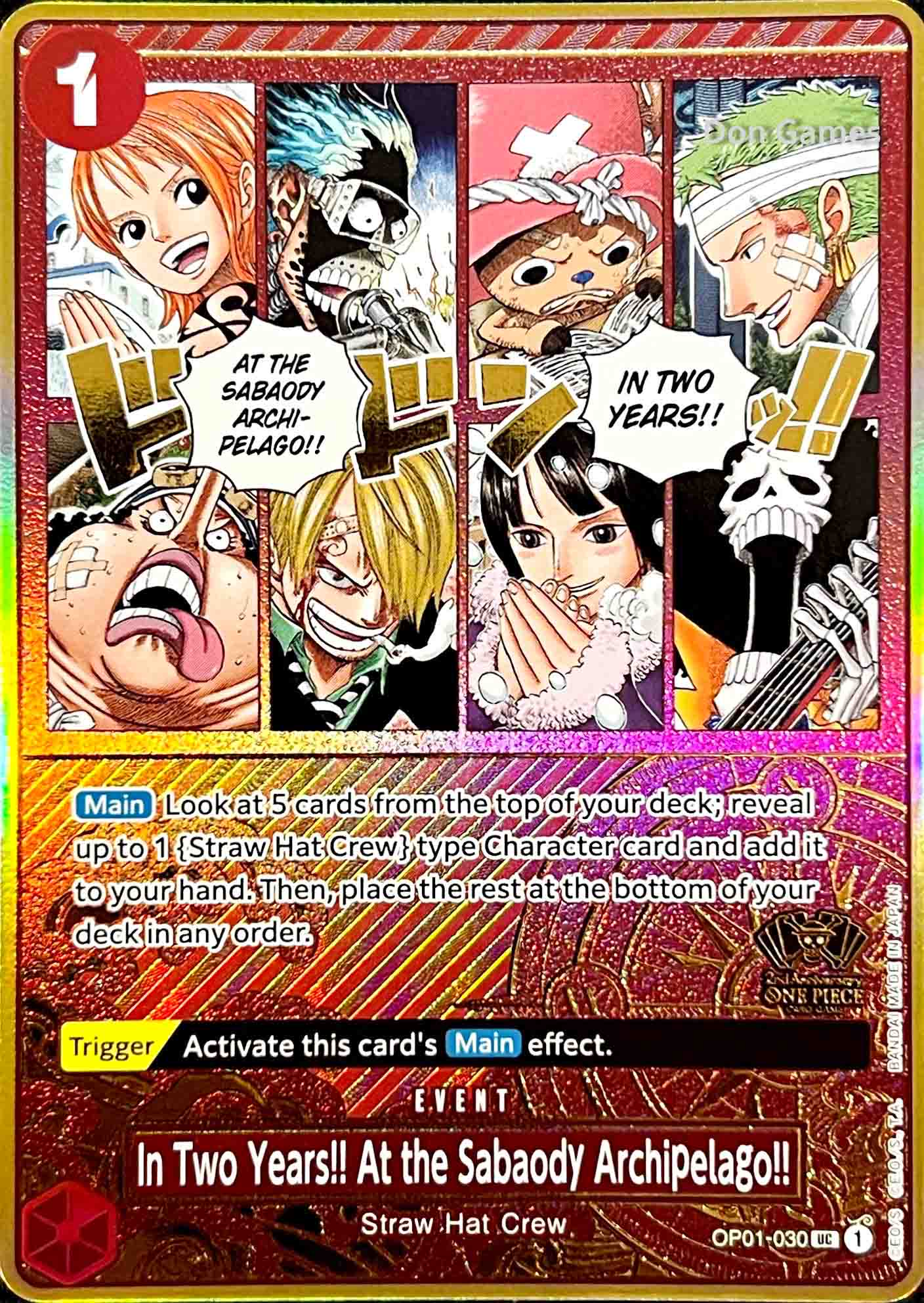 OP01-030 In Two Years!! At the Sabaody Archipelago!! Event Card Alternate Art