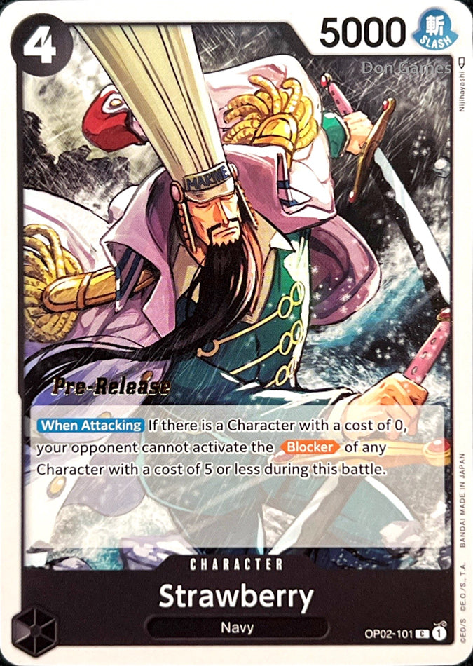 OP02-101 Strawberry Character Card Pre-Release