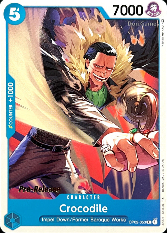OP02-053 Crocodile Character Card Pre-Release