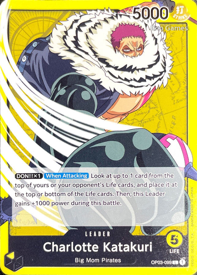 one piece card game katakuri leader OP03-099 Charlotte Katakuri Leader Card