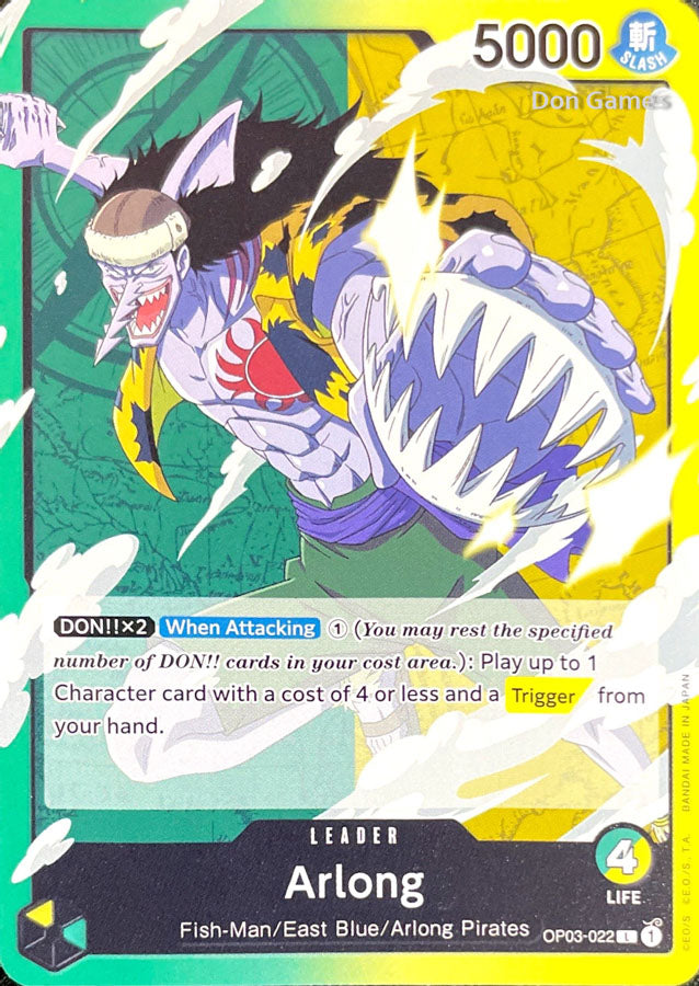arlong deck one piece tcg OP03-022 Arlong Leader Card – Don Games