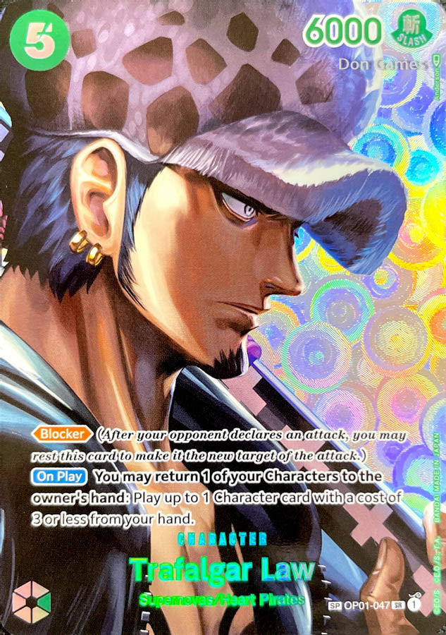 OP01-047 Trafalgar Law Character Card Special Alternate Art Don Games OP01-047 Trafalgar Law Character Card Special Alternate Art Don Games