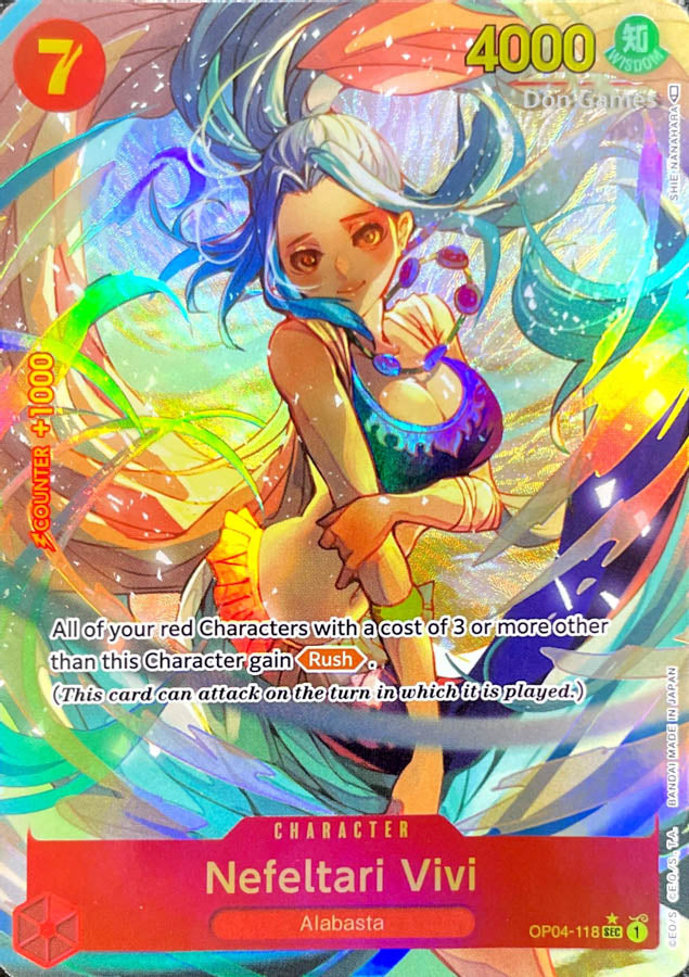 OP04-118 Nefeltari Vivi Character Card Alternate Art Don Games OP04-118 Nefeltari Vivi Character Card Alternate Art Don Games