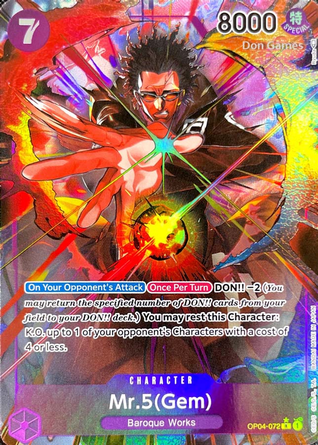 OP04-072 Mr. 5 (Gem) Character Card Alternate Art