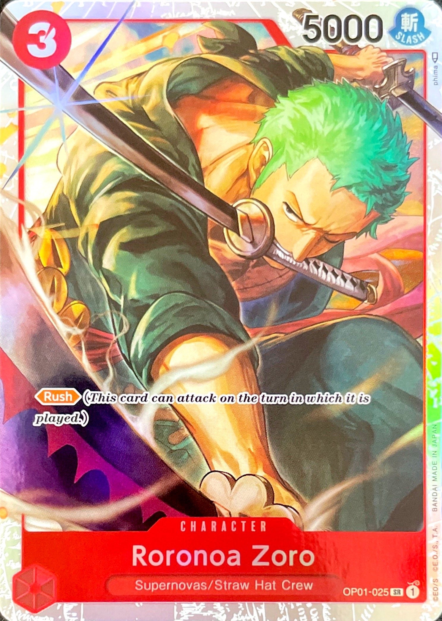 Roronoa Zoro - OP01-025 - Super Rare (Alt Art) – One Piece Singles