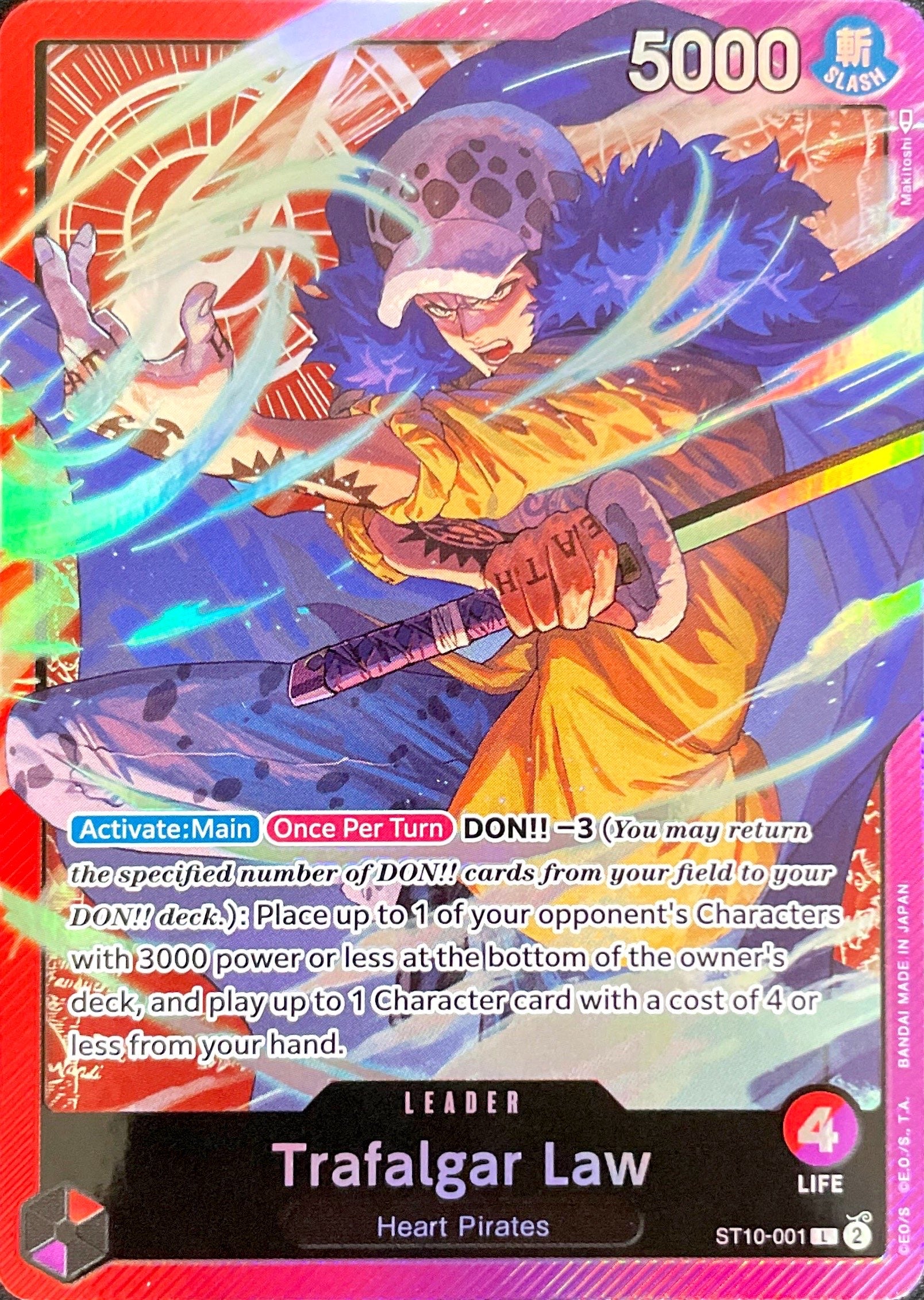 ST10-001 Trafalgar Law Leader Card – Don Games