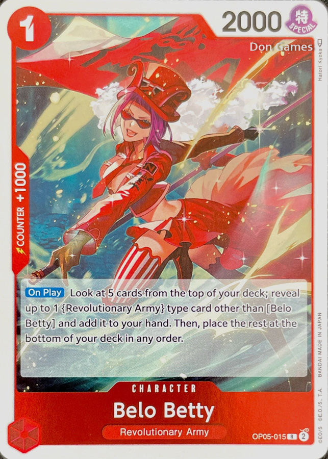 belo betty one piece card game OP05-015 Belo Betty Character Card