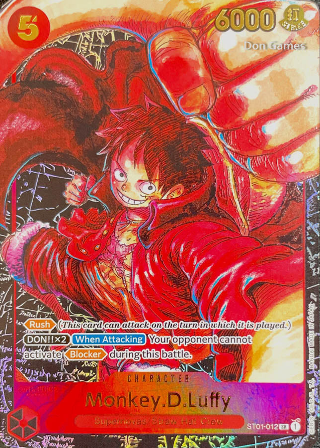 one piece card game st01-012 ST01-012 Monkey.D.Luffy Character Card Alternate Art