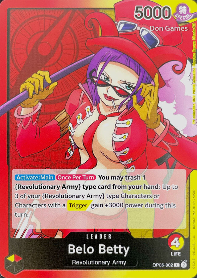 OP05-002 Belo Betty Leader Card