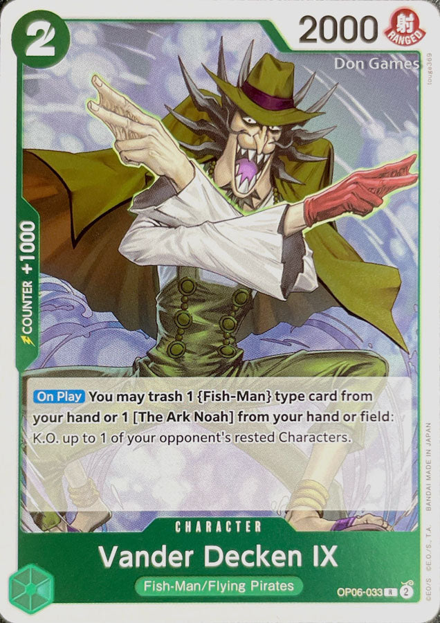 OP06-033 Vander Decken IX Character Card OP06-033 Vander Decken IX Character Card