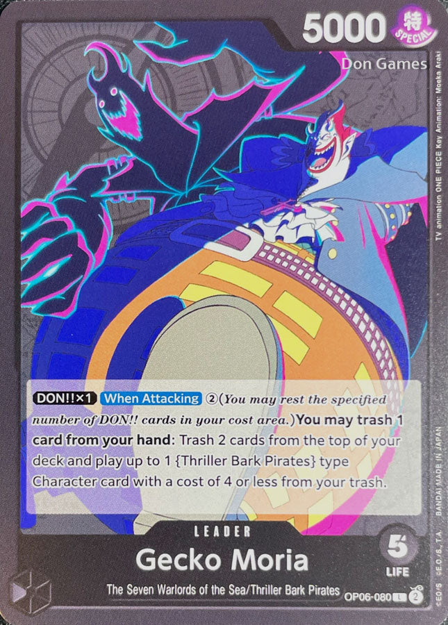 OP06-080 Gecko Moria Leader Card Don Games OP06-080 Gecko Moria Leader Card Don Games