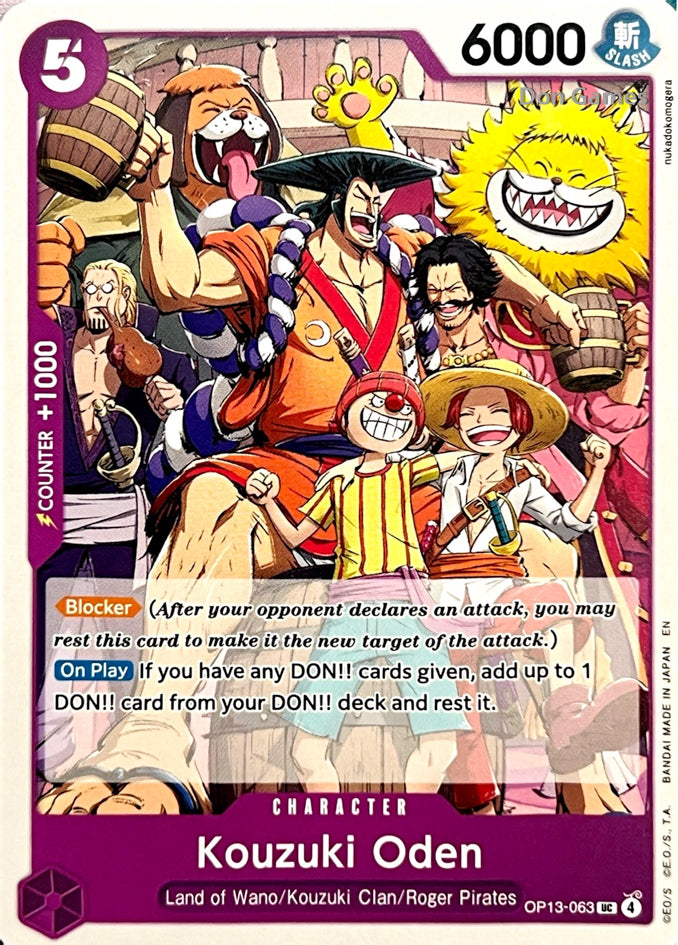 OP13-063 Kouzuki Oden Character Card