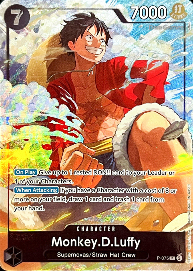 one piece card game best selection vol 3 P-075 Monkey. D. Luffy Character Card Best Selection Vol. 3 – Don Games