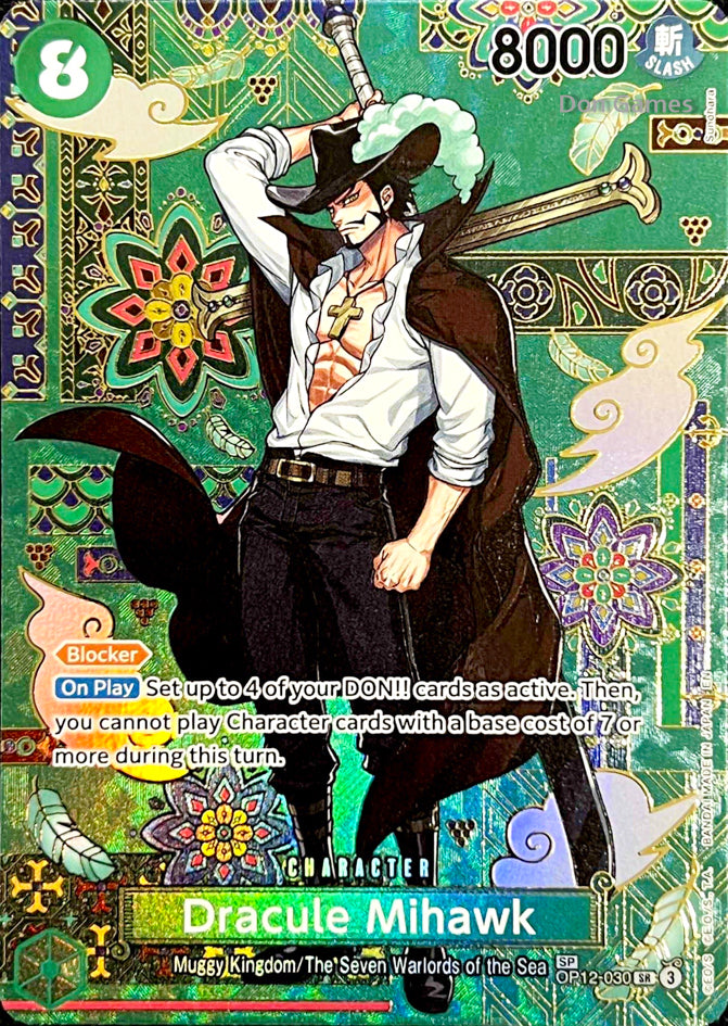 OP12-030 Dracule Mihawk Character Card Special Alternate Art
