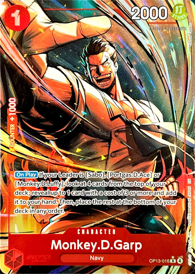 OP13-016 Monkey. D. Garp Character Card Alternate Art