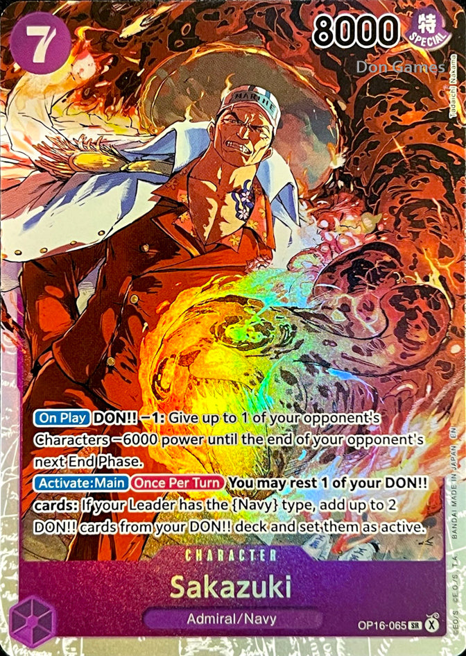 OP16-065 Sakazuki Character Card