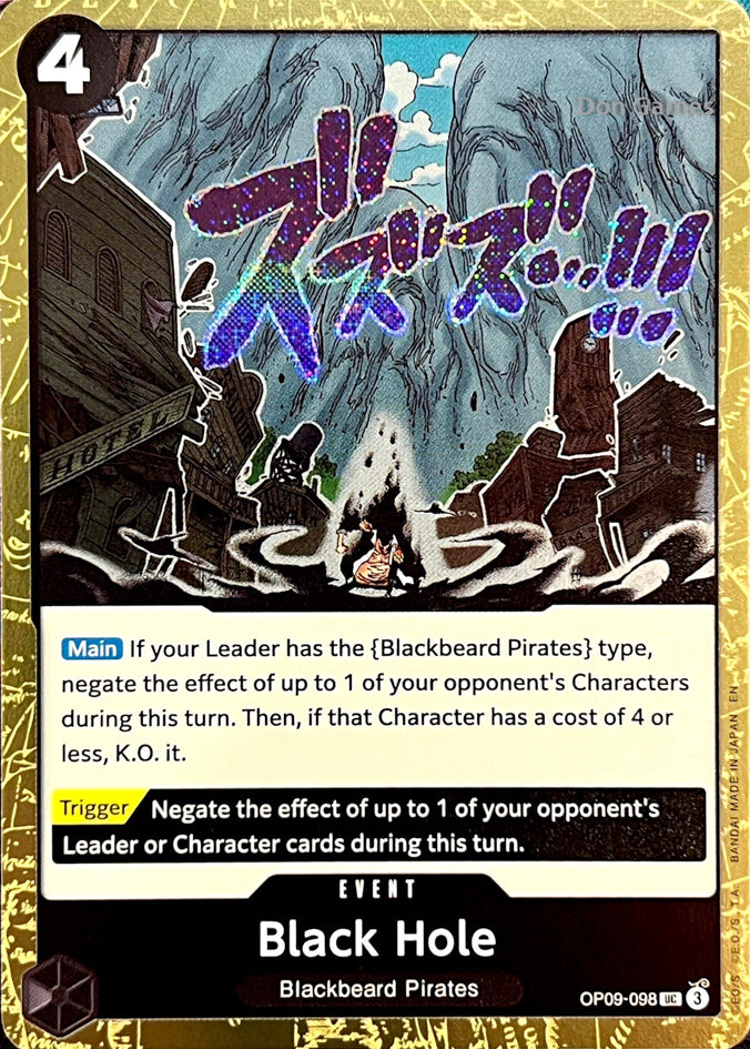 OP09-098 Black Hole Event Card Textured Foil