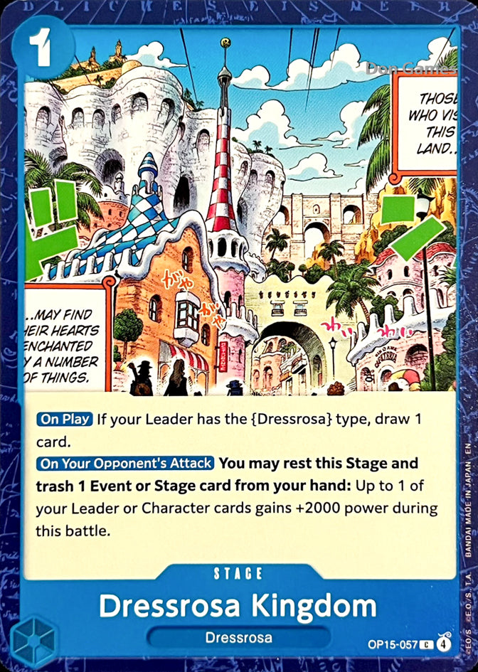 OP15-057 Dressrosa Kingdom Stage Card