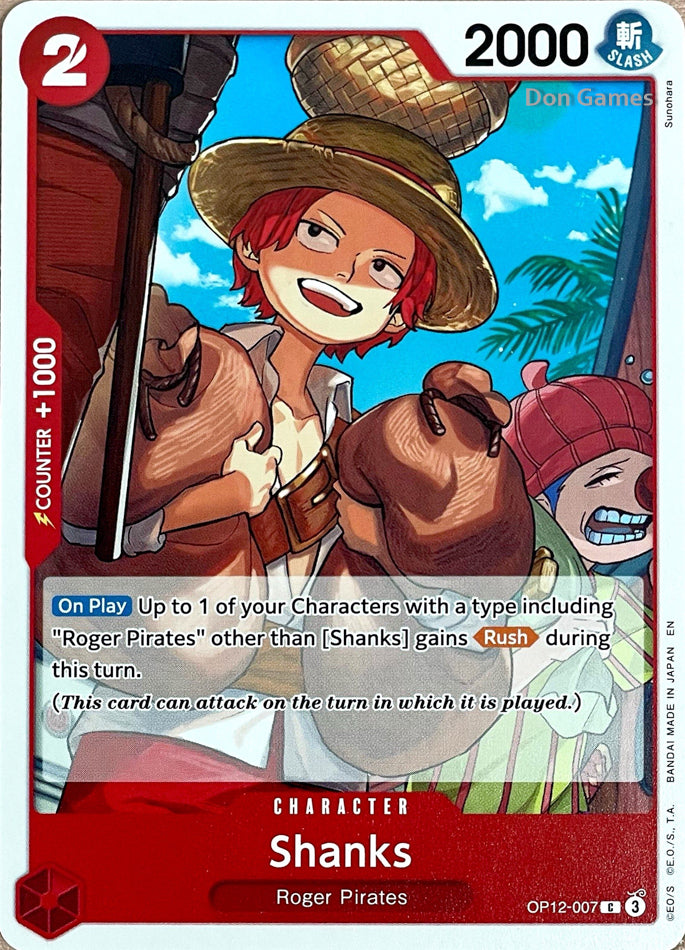 OP12-007 Shanks Character Card