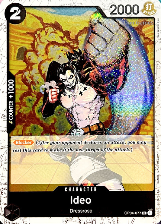 OP04-077 Ideo Character Card Textured Foil