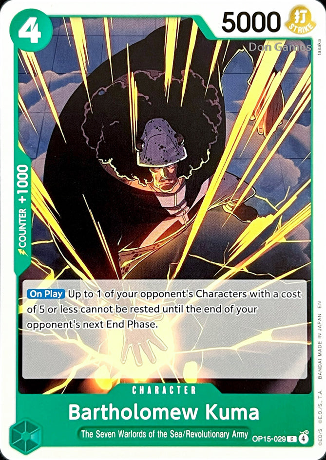 OP15-029 Bartholomew Kuma Character Card
