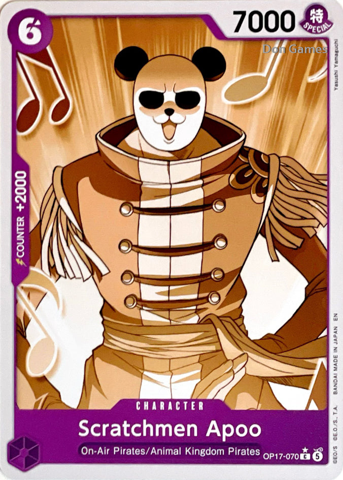 OP17-070 Scratchmen Apoo Character Card Pandaman Alternate Art