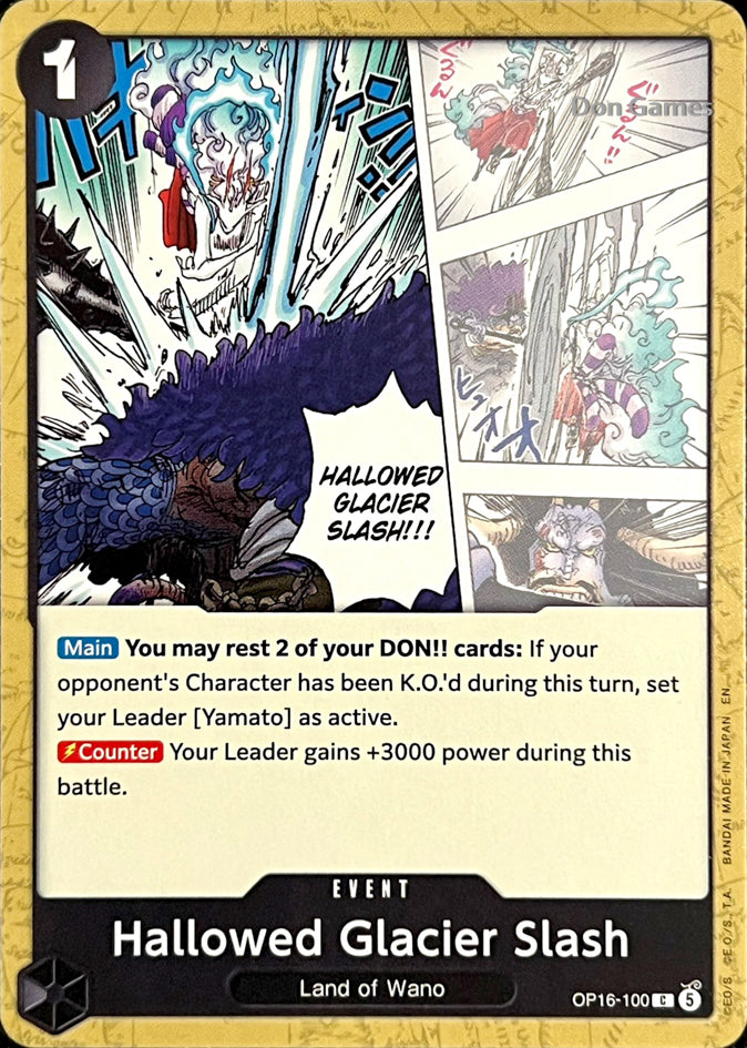 OP16-100 Hallowed Glacier Slash Event Card