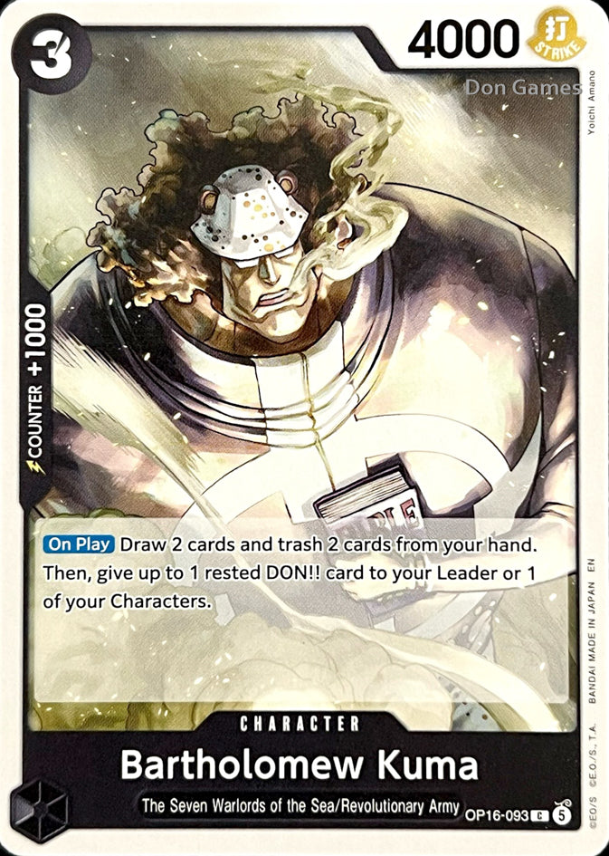 OP16-093 Bartholomew Kuma Character Card