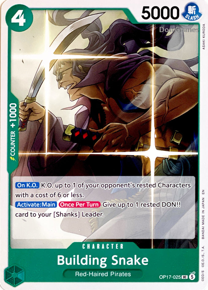 OP17-025 Building Snake Character Card