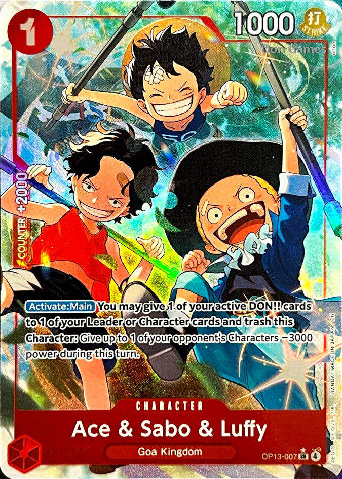 OP13-007 Ace & Sabo & Luffy Character Card Alternate Art