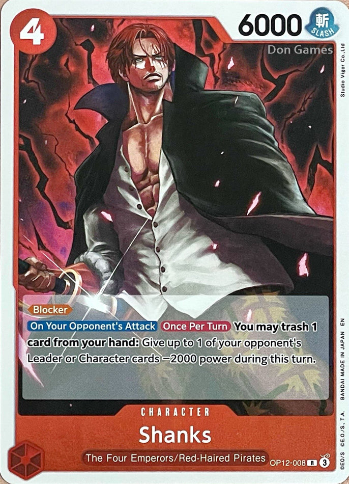 OP12-008 Shanks Character Card