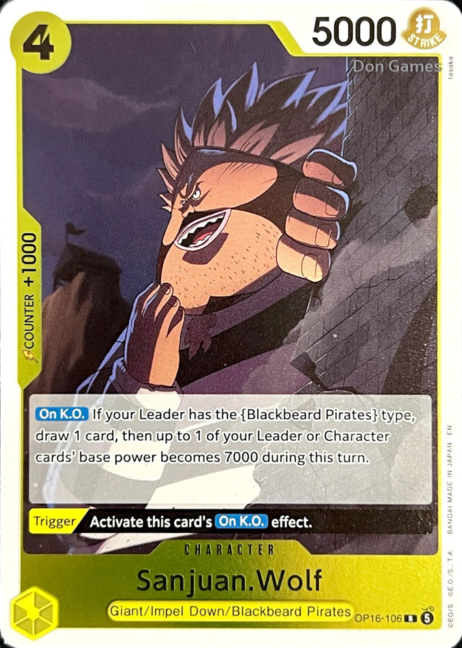 OP16-106 Sanjuan. Wolf Character Card