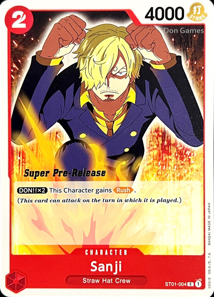 ST01-004 Sanji Character Card SUPER PRE-RELEASE