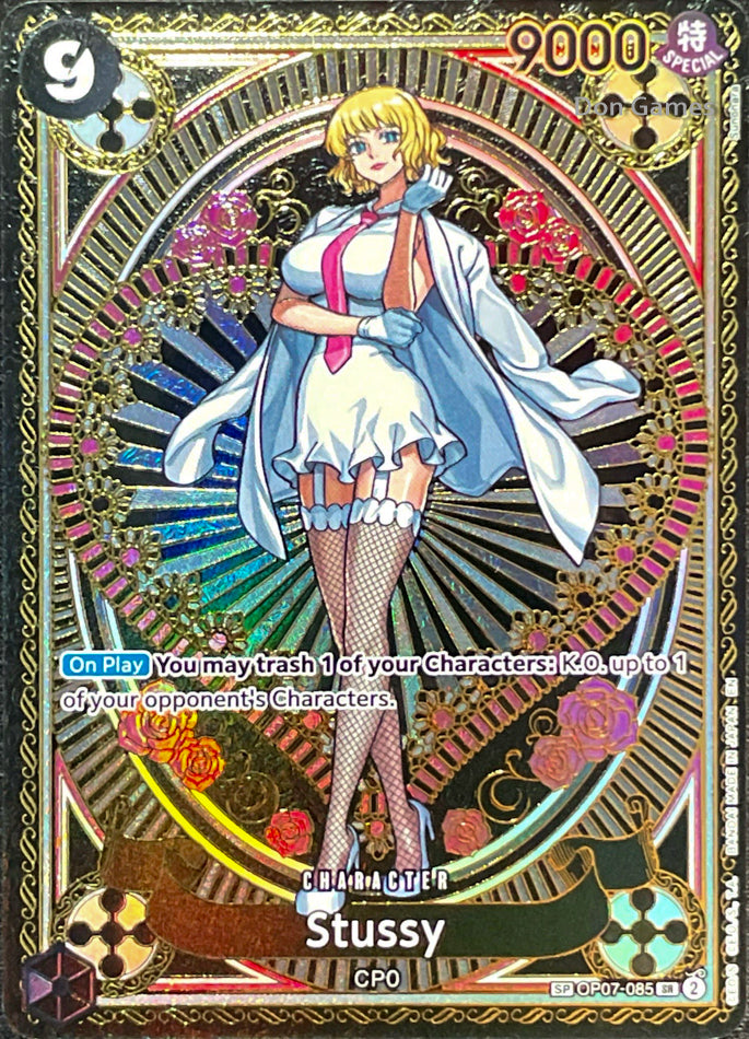 one piece card game stussy OP07-085 Stussy Character Card SP Alternate Art