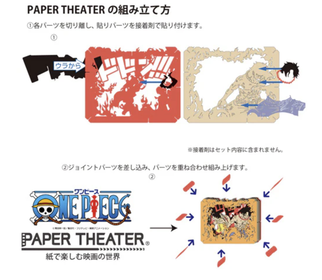 Paper Theater Ace and Luffy
