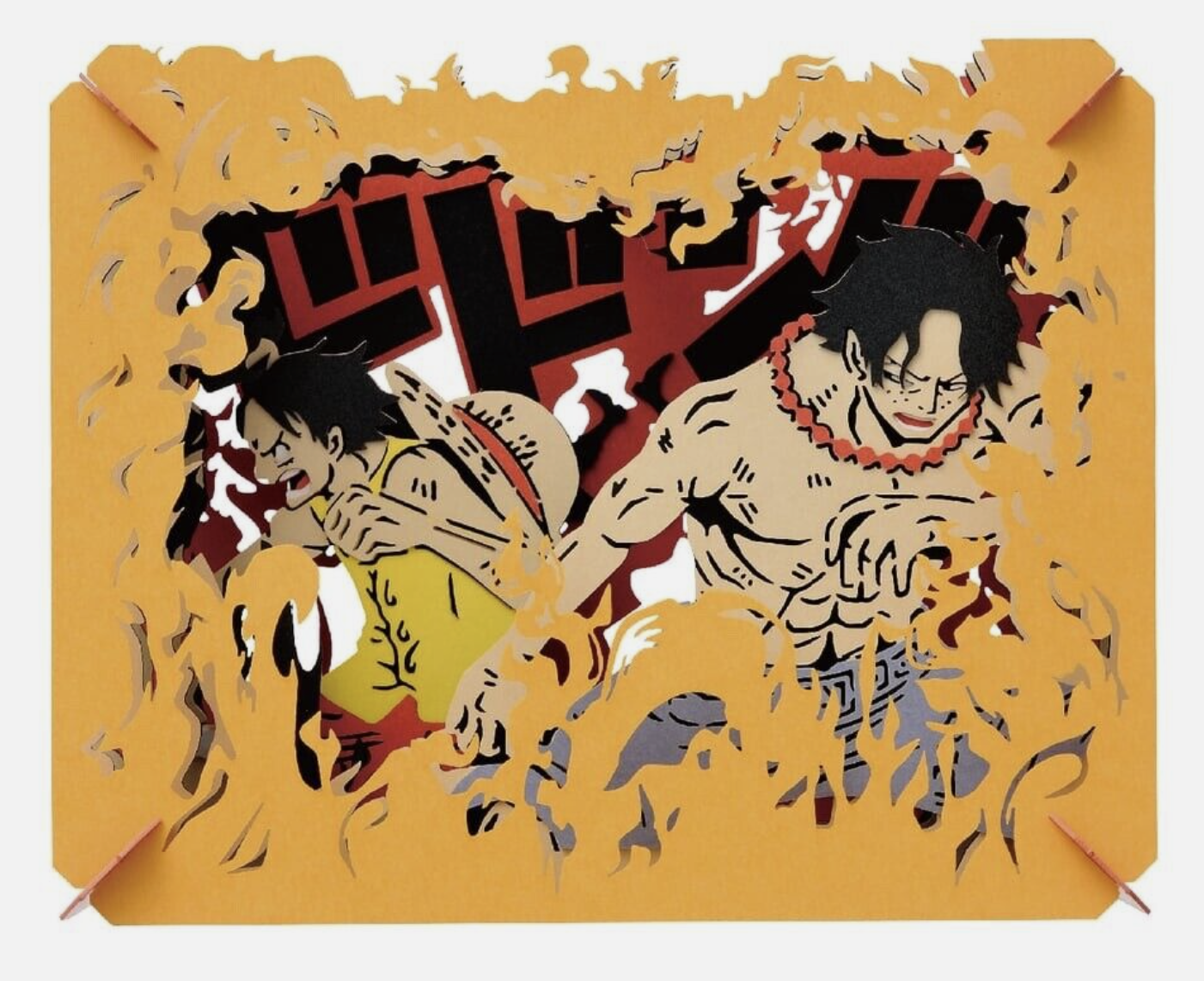Paper Theater Ace and Luffy