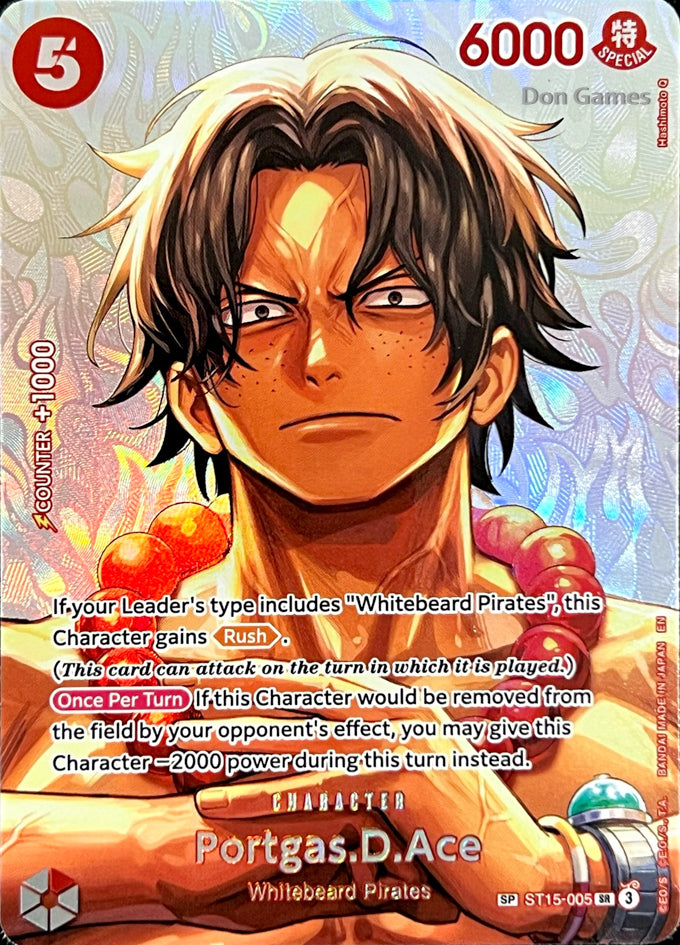 ST15-005 Portgas. D. Ace Character Card Special Alternate Art