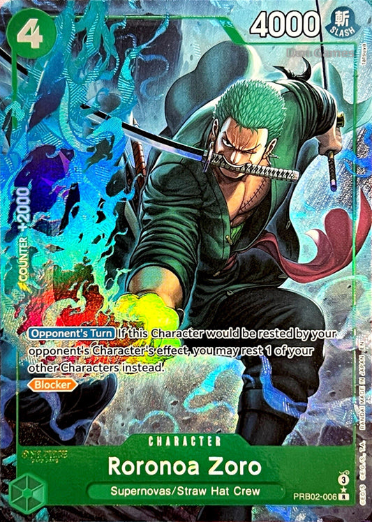 PRB02-006 Roronoa Zoro Character Card Alternate Art