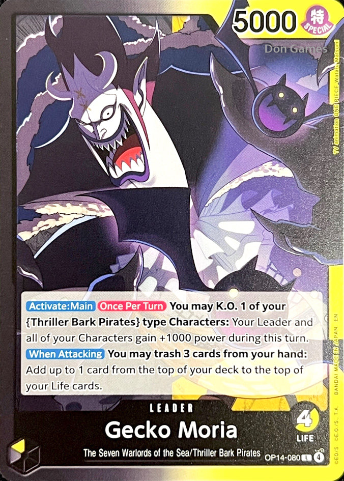 OP14-080 Gecko Moria Leader Card