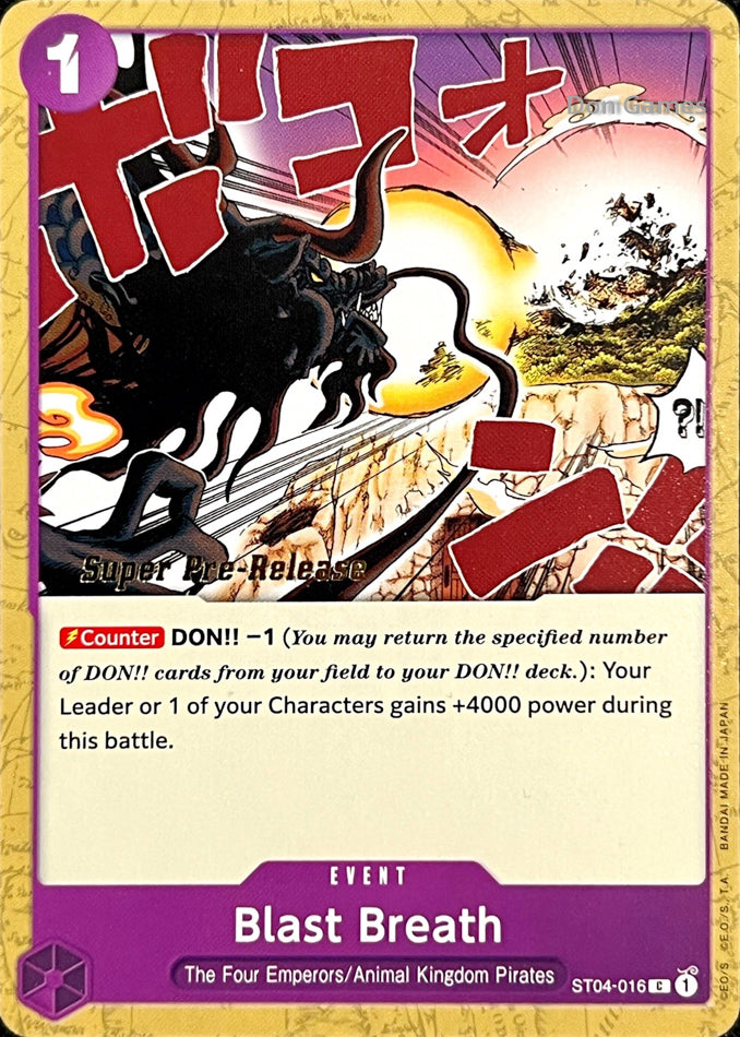 ST04-016 Blast Breath Event Card SUPER PRE-RELEASE