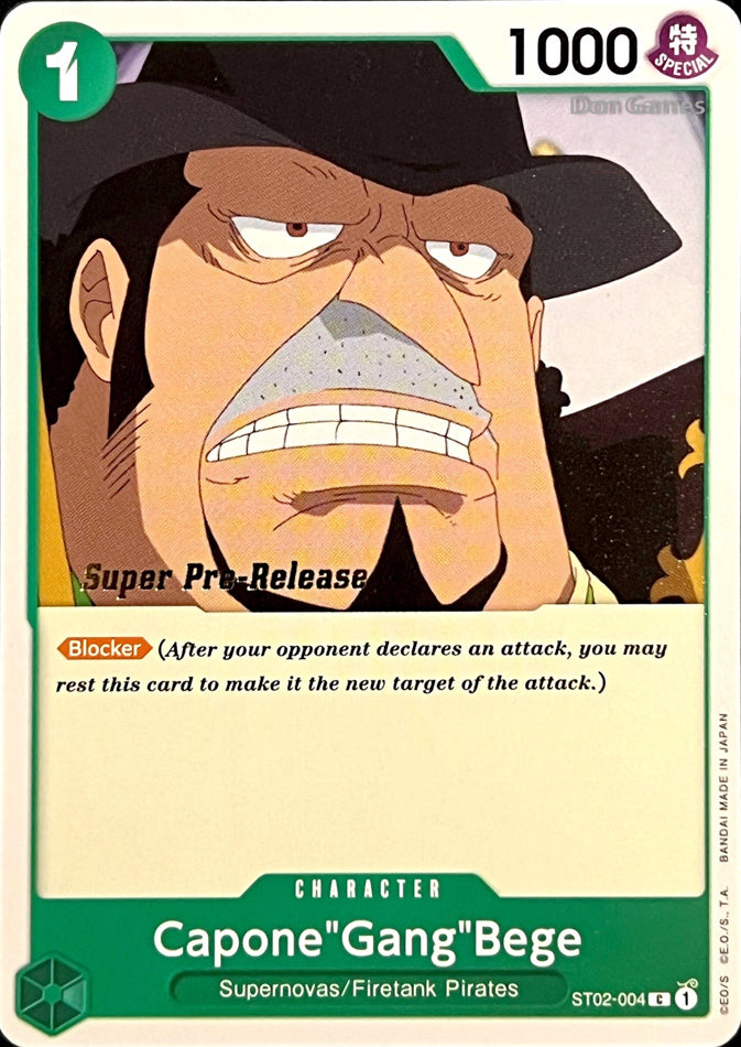 ST02-004 Capone" Gang" Bege Character Card SUPER PRE-RELEASE