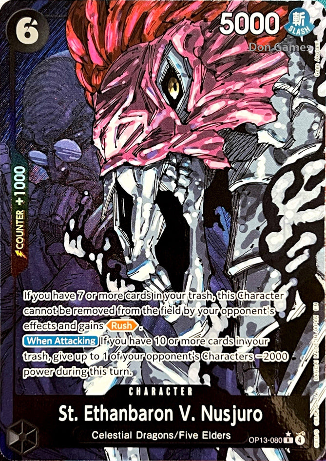 OP13-080 St. Ethanbaron V. Nusjuro Character Card Alternate Art