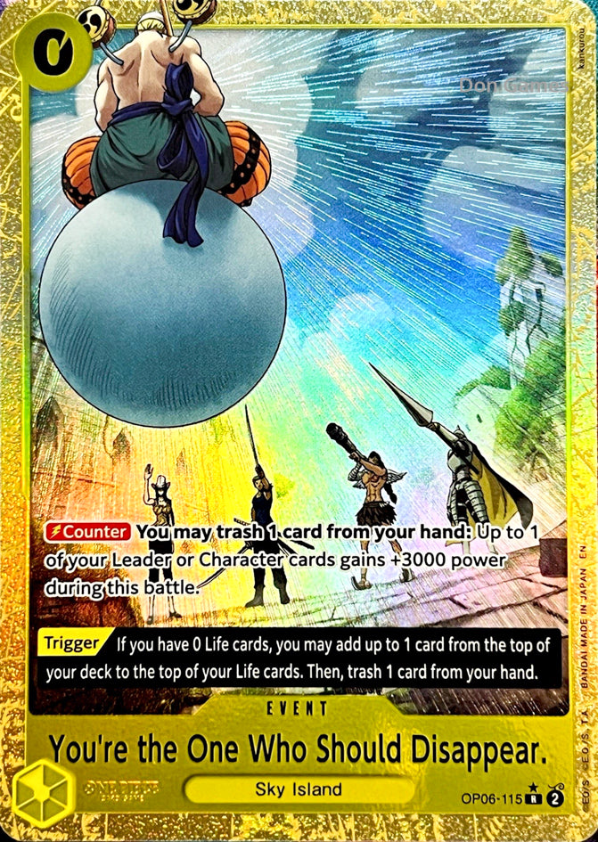 Bandai One Piece Tamagotchi One Piece TCG Card - You're The One Who Should Disappear OP06-115 Wings Of The Captain Bandai One Piece Tamagotchi One Piece TCG Card - You're The One Who Should Disappear OP06-115 Wings Of The Captain