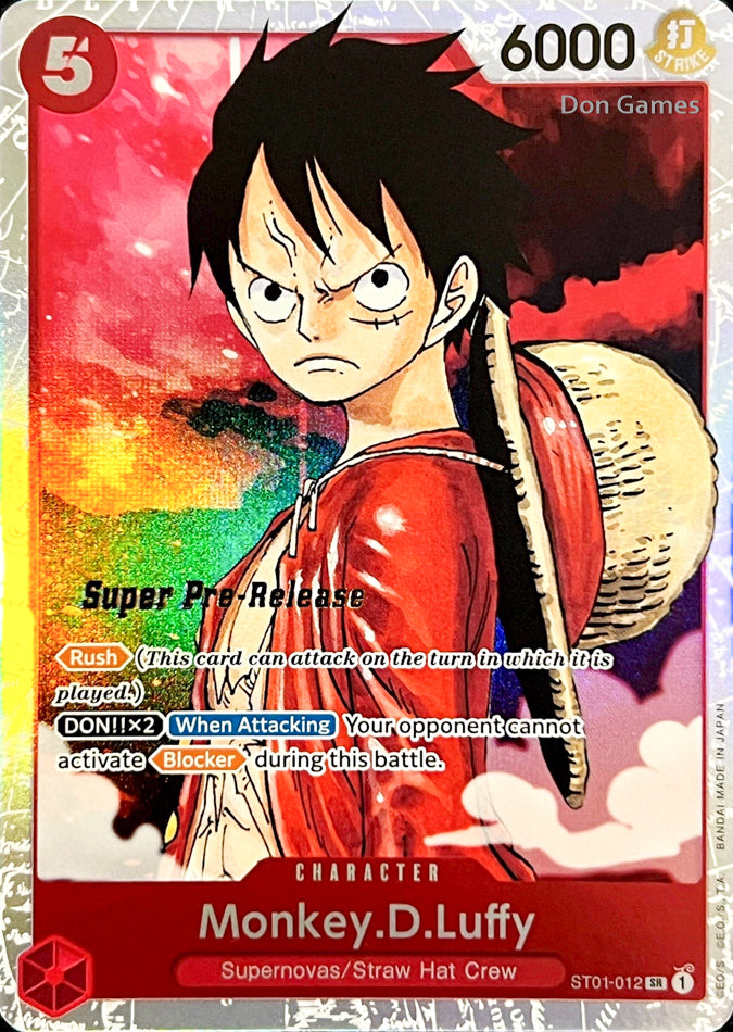 ST01-012 Monkey. D. Luffy Character Card SUPER PRE-RELEASE