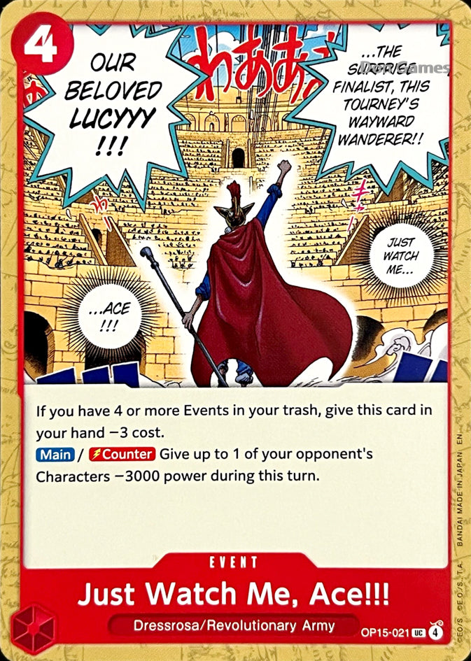 OP15-021 Just Watch Me, Ace!!! Event Card