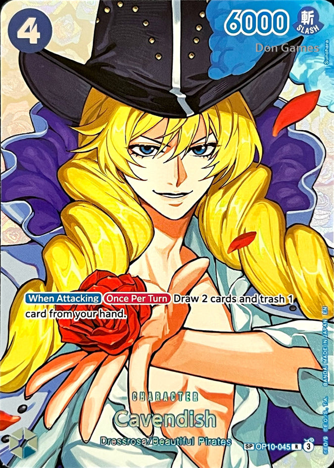 OP10-045 Cavendish Character Card Special Alternate Art